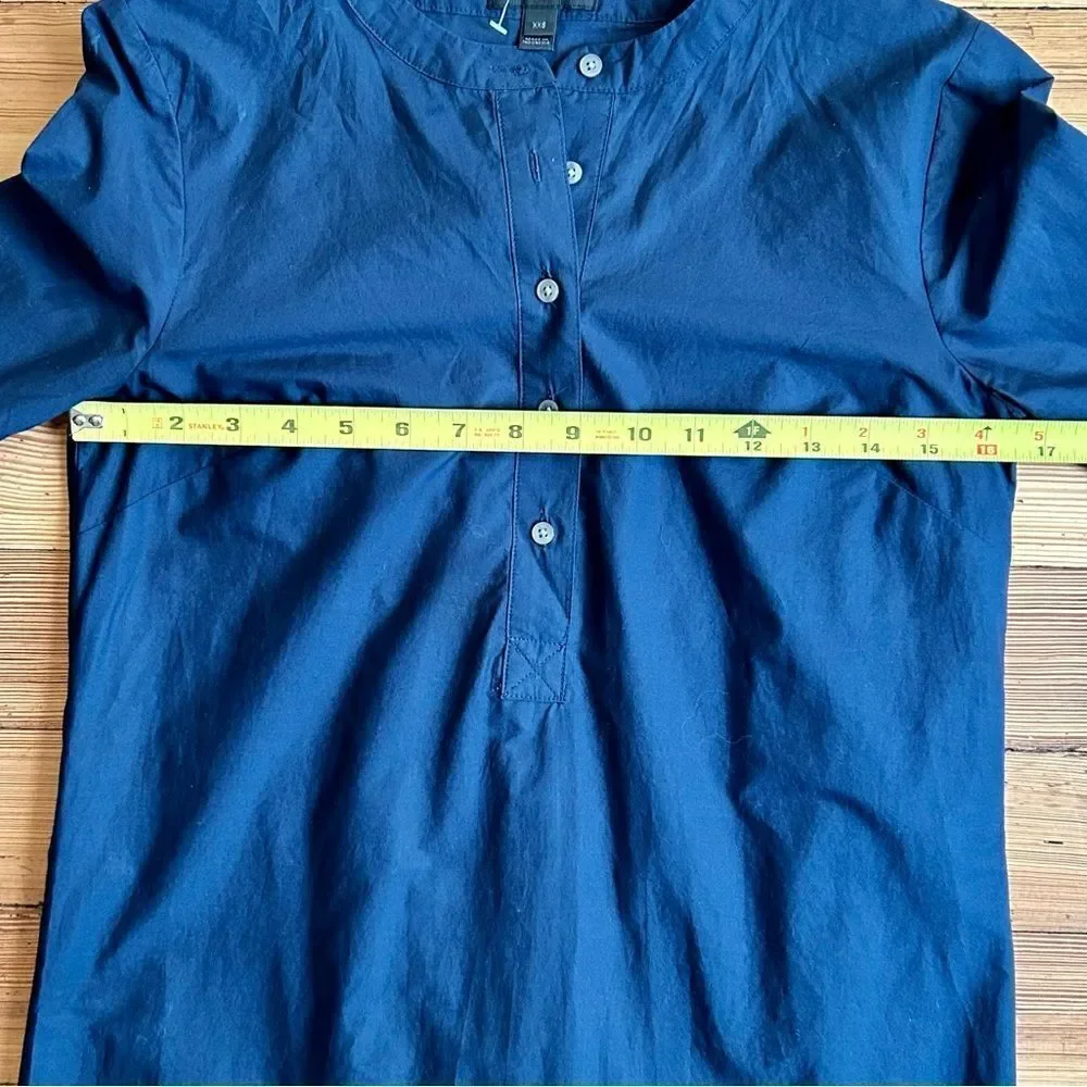J. Crew eyelet bell sleeve dress, navy. Size XXS. NWOT.